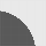 pixelated curve